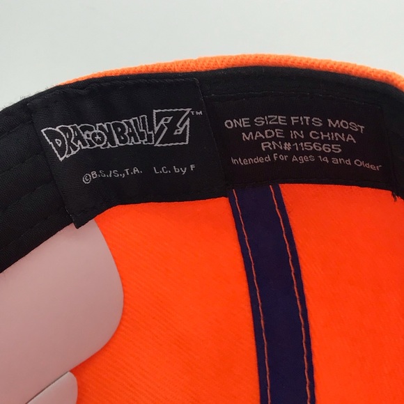 Dragon Ball Z Goku Adjustable Baseball Cap Snapback Orange - Picture 7 of 8